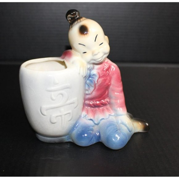 Vintage Royal Copley Ceramic Planter Asian design - Picture 1 of 6
